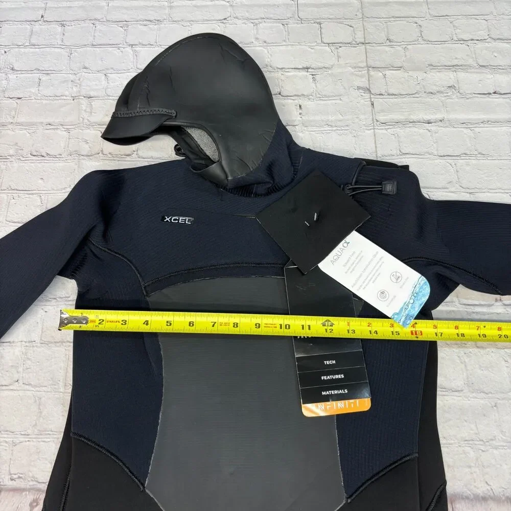 NWT Xcel Infiniti Women 5/4mm Hooded Wetsuit Chest Zip Size 10S WR54ZH20 D120 -2